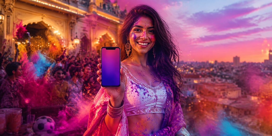 Indian festival scene symbolizing online payments and secure transactions